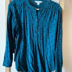 Old Navy Polka Dot Tunic Shirt with Buttons